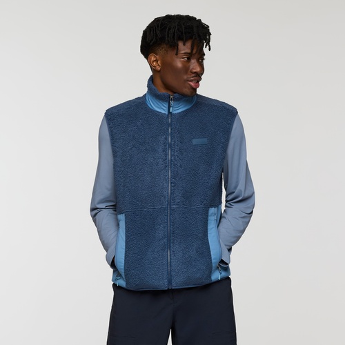 Bacano Fleece Vest - Men's, Deep Sea/Fjord, Model Nicolas