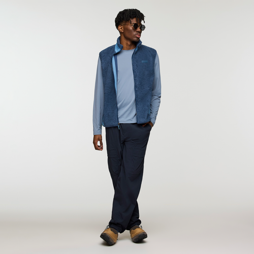 Bacano Fleece Vest - Men's, Deep Sea/Fjord, Model Nicolas