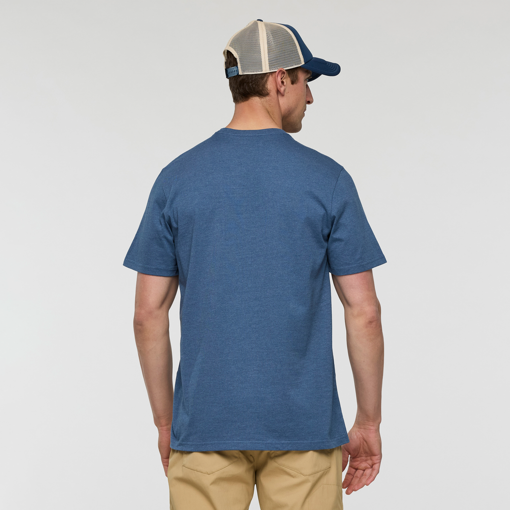 Bitmap Llama T-Shirt - Men's, Deep Sea, Model Jackson