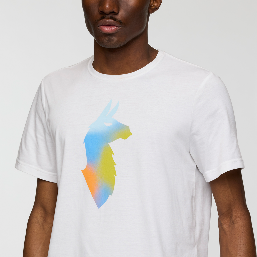 Bitmap Llama T-Shirt - Men's, White, Model Nicolas