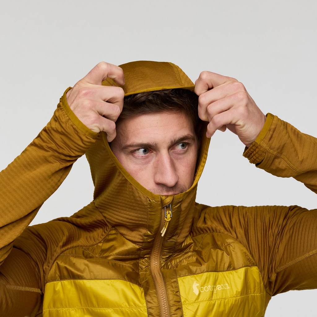 Capa Hybrid Insulated Hooded Jacket - Men's, Bronze, Model Jackson