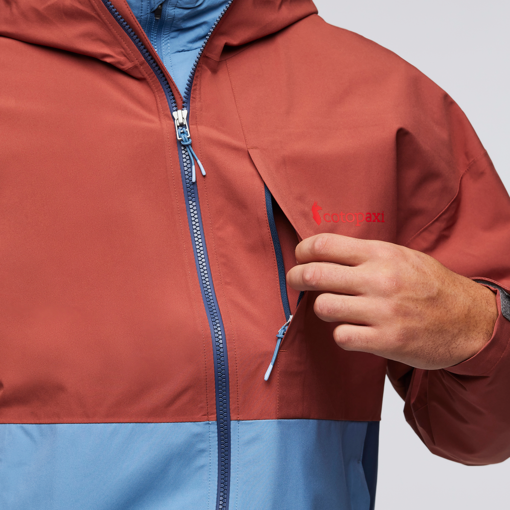 Cielo Rain Jacket - Men's, Nutmeg/Fjord, Model Kai