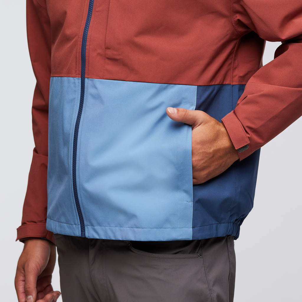 Cielo Rain Jacket - Men's, Nutmeg/Fjord, Model Kai