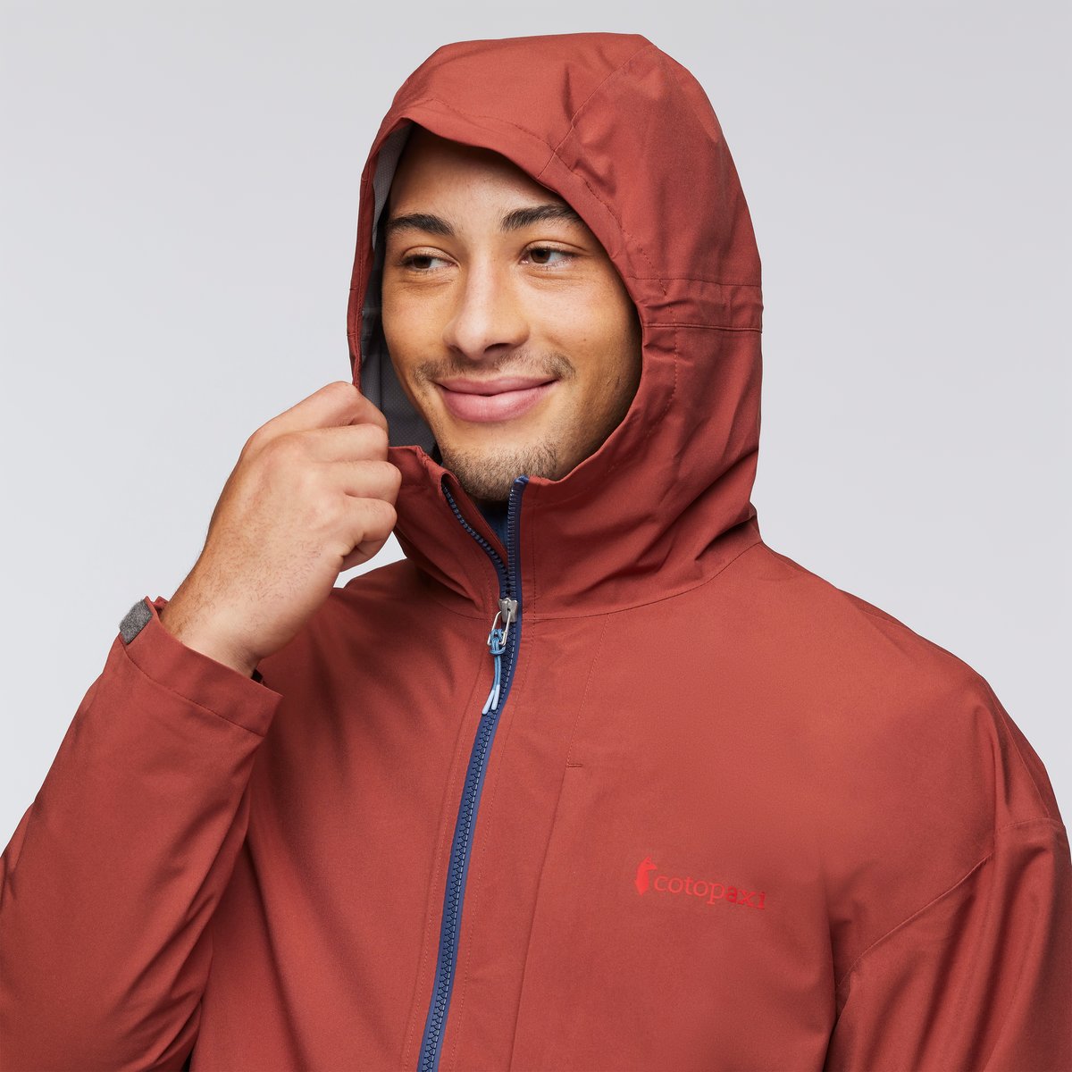 Cielo Rain Jacket - Men's, Nutmeg/Fjord, Model Kai