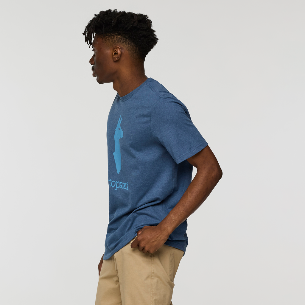 Cotopaxi Llama T-Shirt - Men's, Deep Sea, Model Nicolas