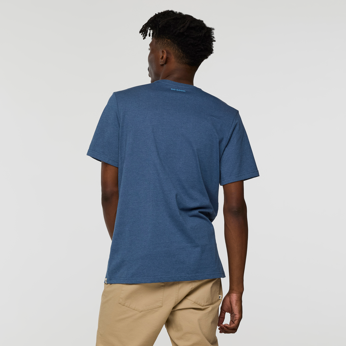 Cotopaxi Llama T-Shirt - Men's, Deep Sea, Model Nicolas