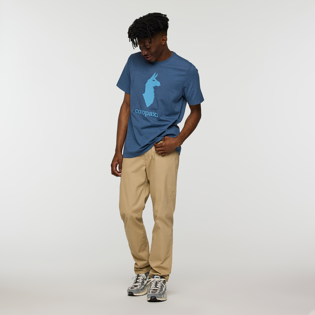 Cotopaxi Llama T-Shirt - Men's, Deep Sea, Model Nicolas