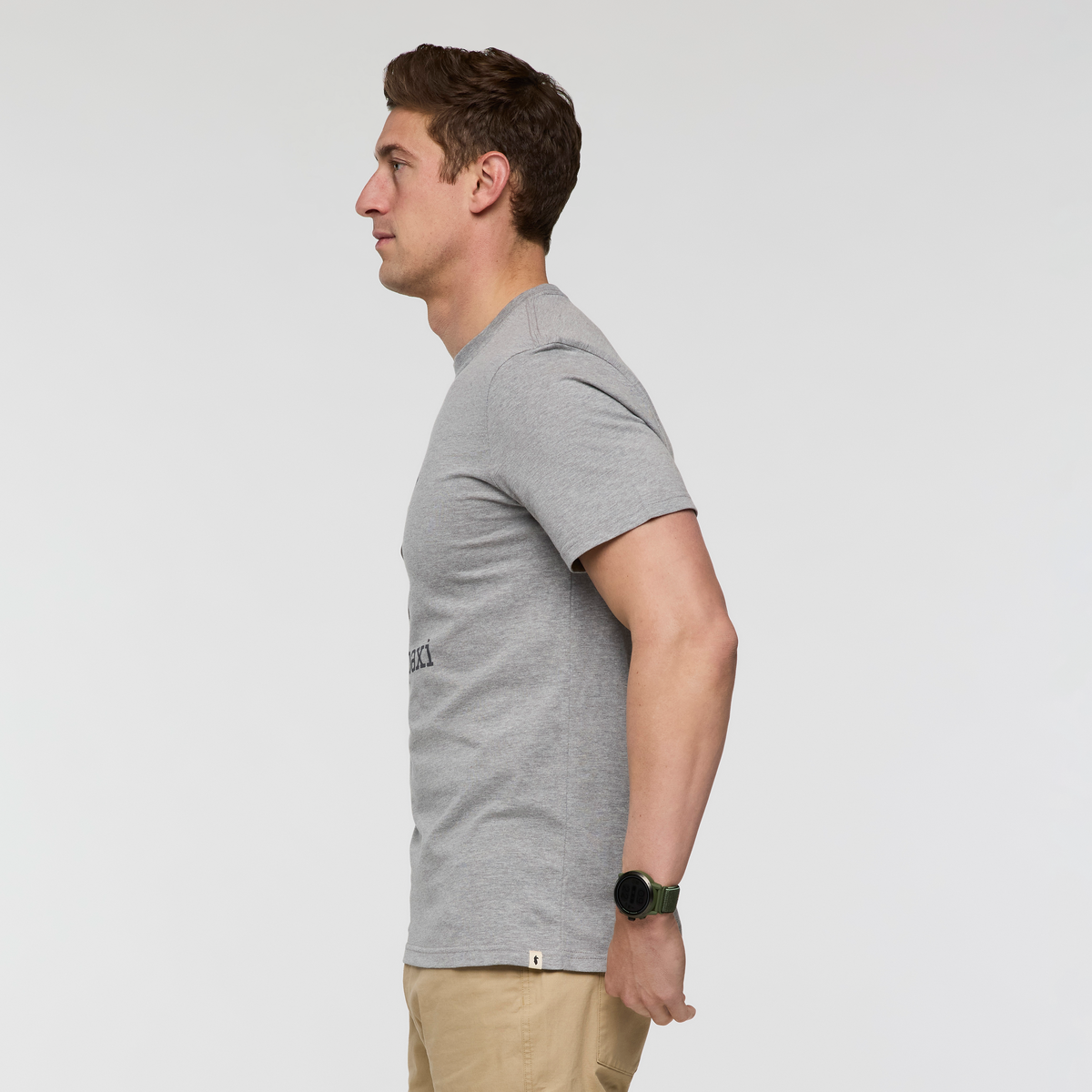 Cotopaxi Llama T-Shirt - Men's, Heather Grey, Model Jackson