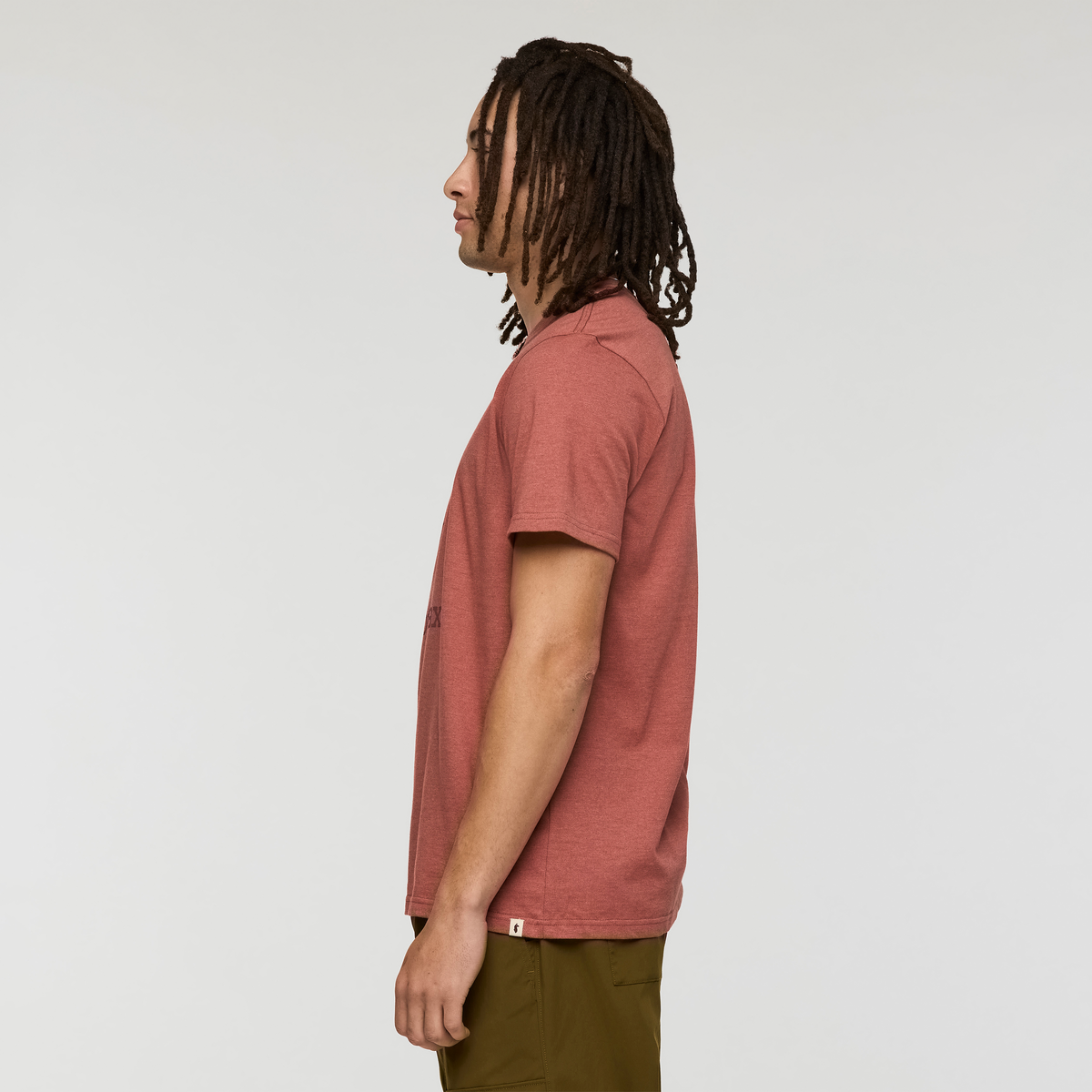 Cotopaxi Llama T-Shirt - Men's, Nutmeg, Model Kai