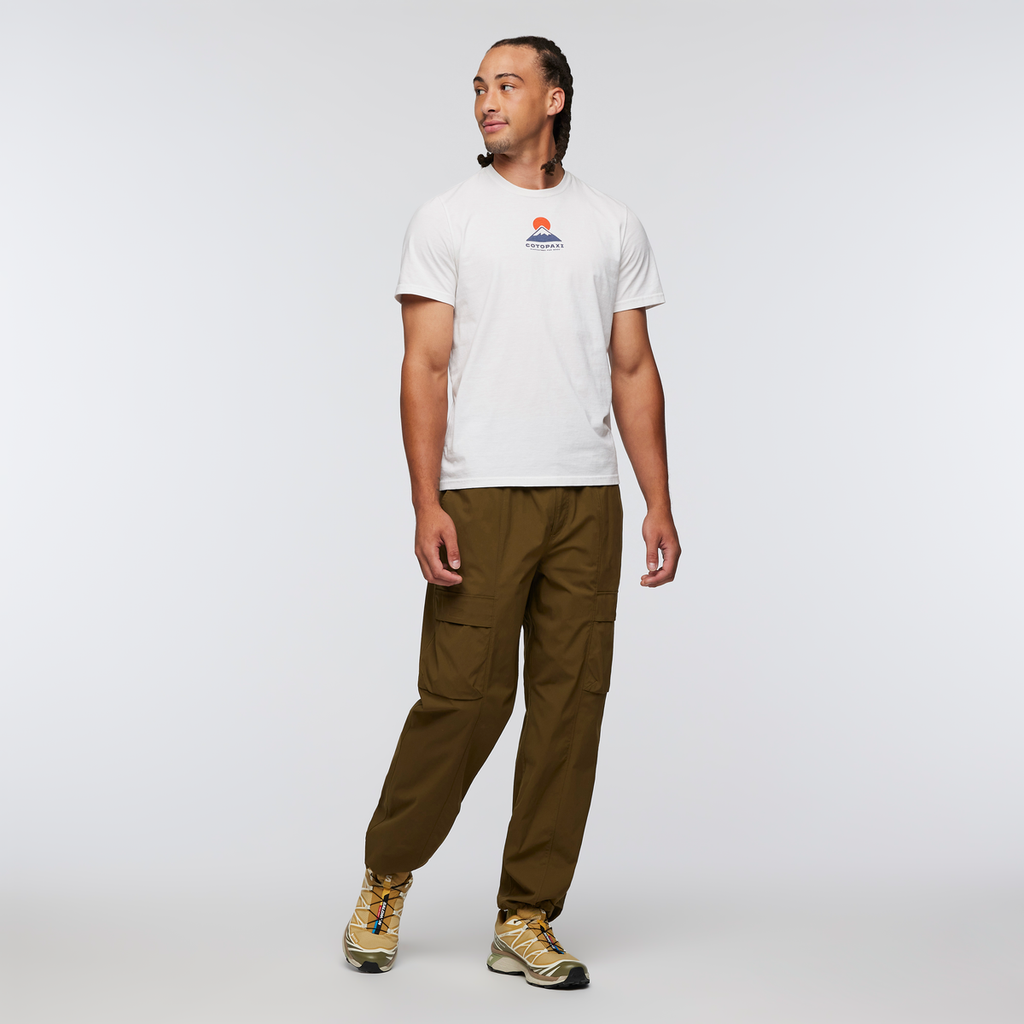 Cotopaxi Mountain T-Shirt - Men's, White, Model Kai