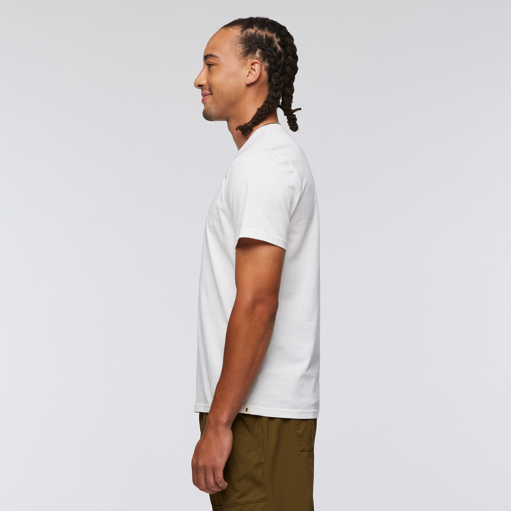 Cotopaxi Mountain T-Shirt - Men's, White, Model Kai
