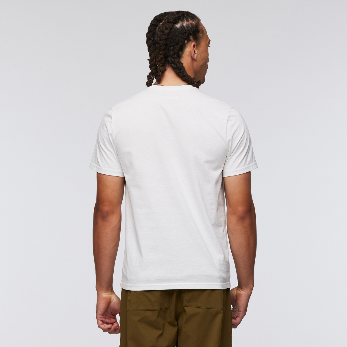Cotopaxi Mountain T-Shirt - Men's, White, Model Kai