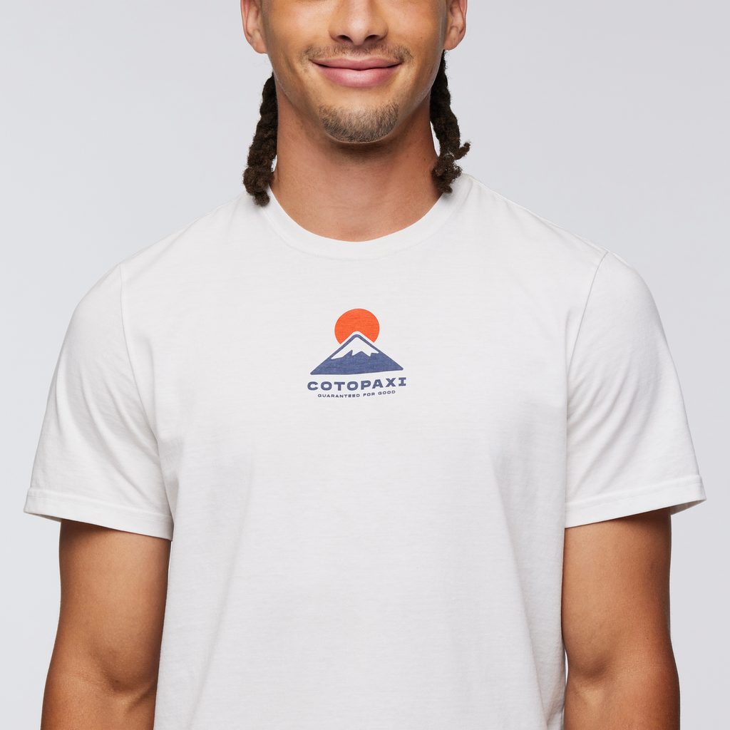 Cotopaxi Mountain T-Shirt - Men's, White, Model Kai