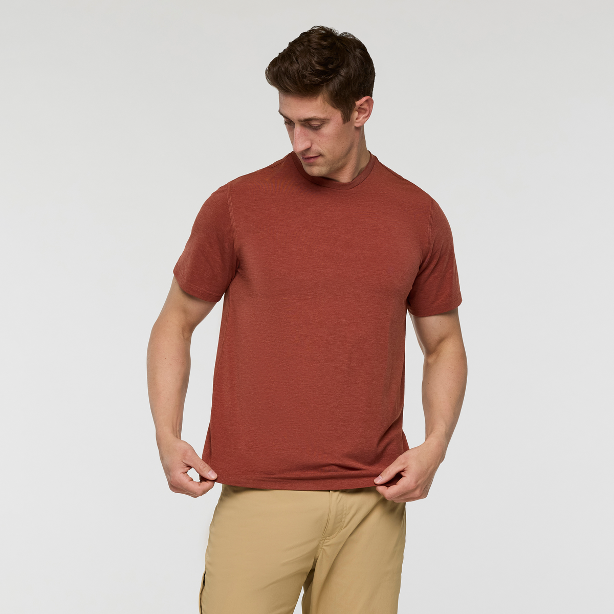Empaca Crew T-Shirt - Men's, Nutmeg, Model Jackson