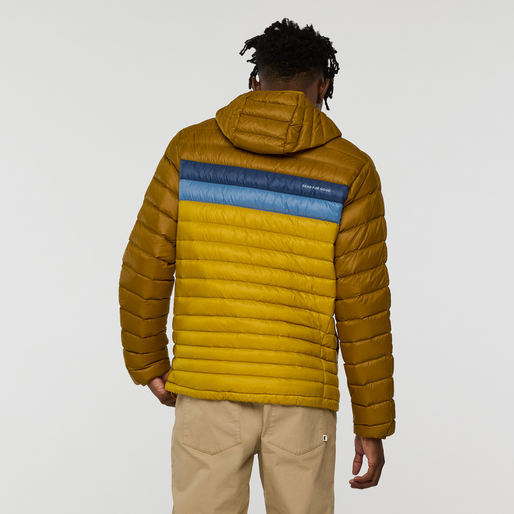 Fuego Down Hooded Jacket - Men's, Bronze/Gold, Model Nicolas
