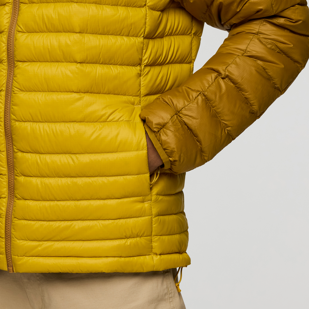Fuego Down Hooded Jacket - Men's, Bronze/Gold, Model Nicolas