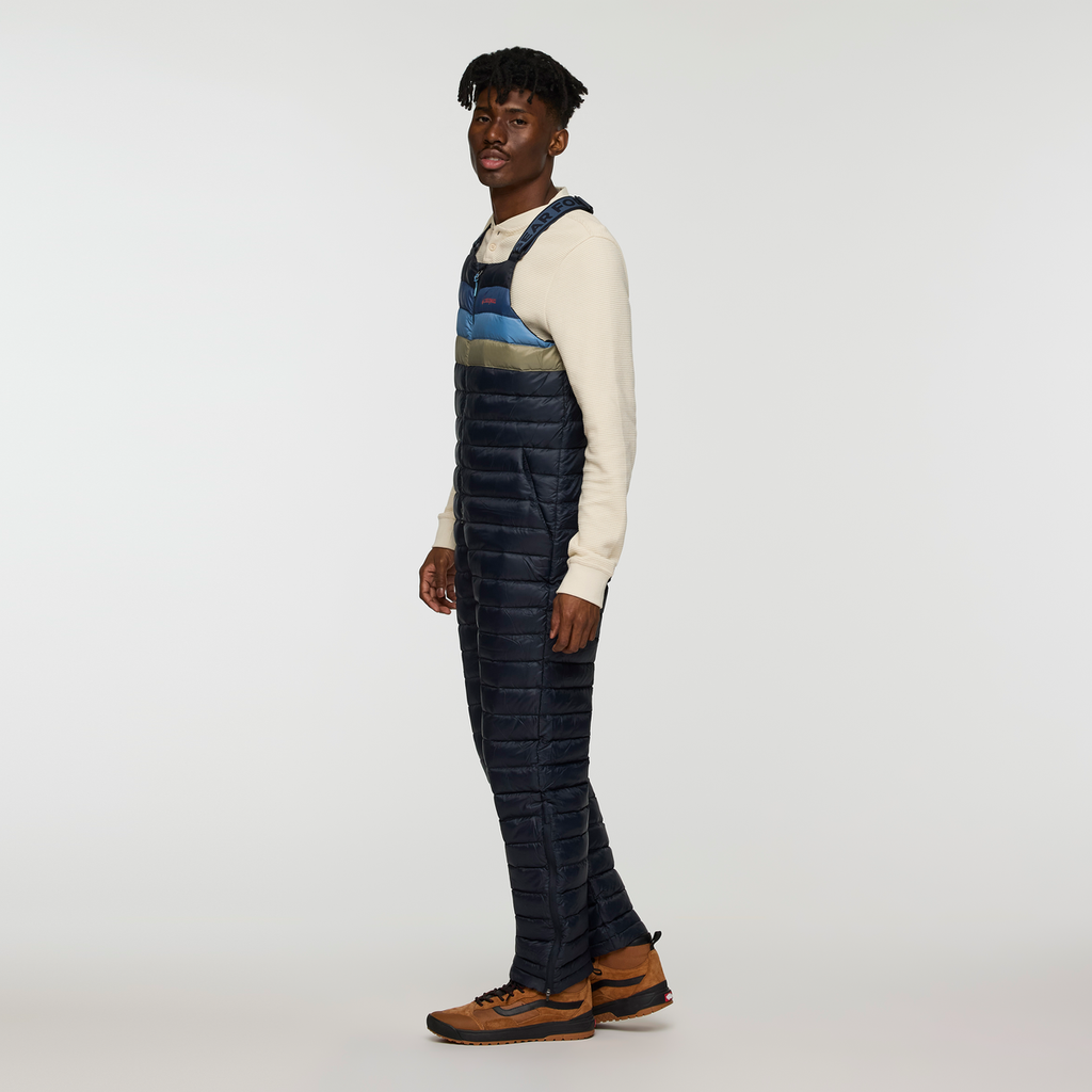 Fuego Down Overall - Men's, Carbon Stripes, Model Nicolas