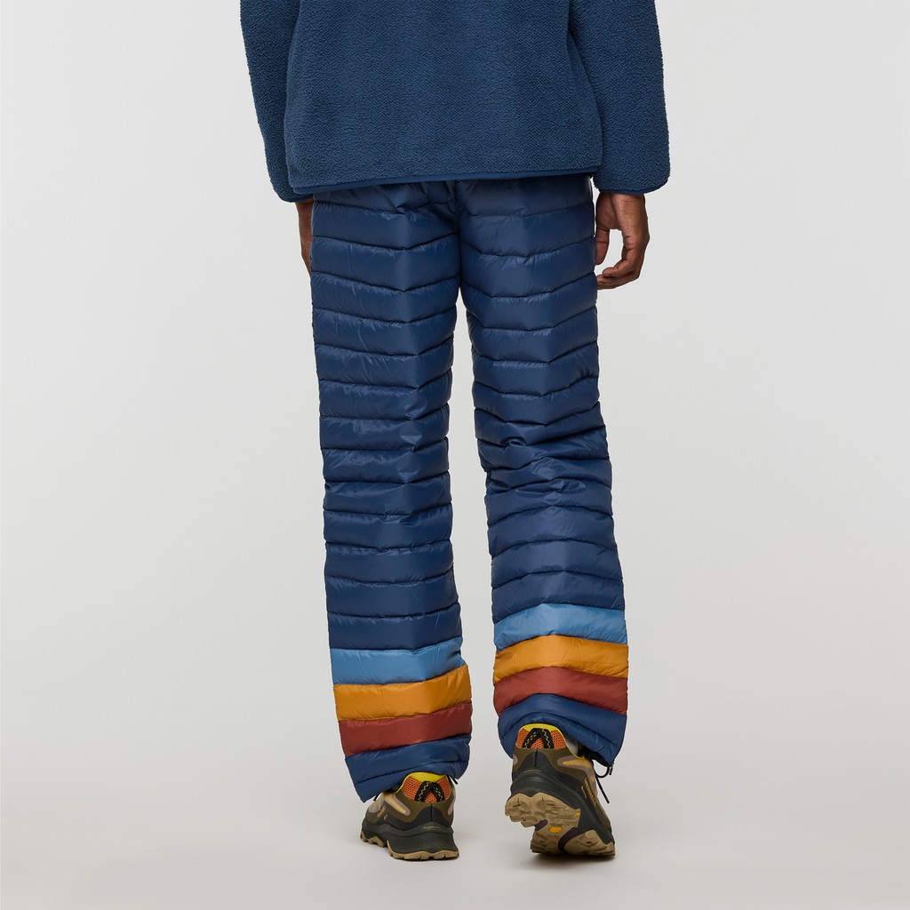 Fuego Down Pant - Men's, Deep Sea Stripes, Model Nicolas