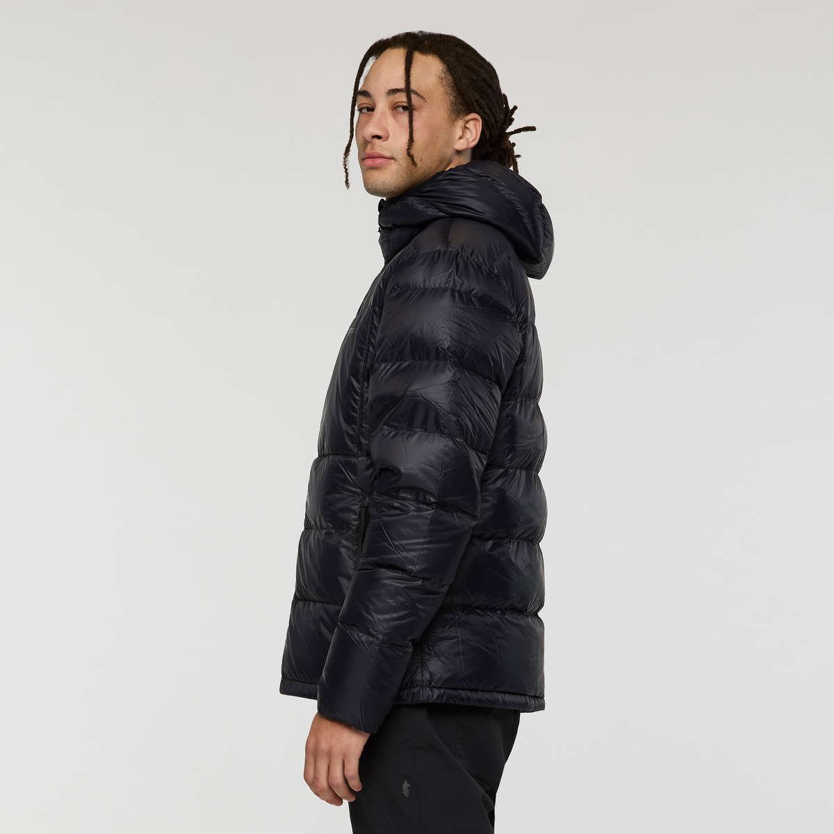 Fuego Max Down Hooded Jacket - Men's, Cotopaxi Black, Model Kai