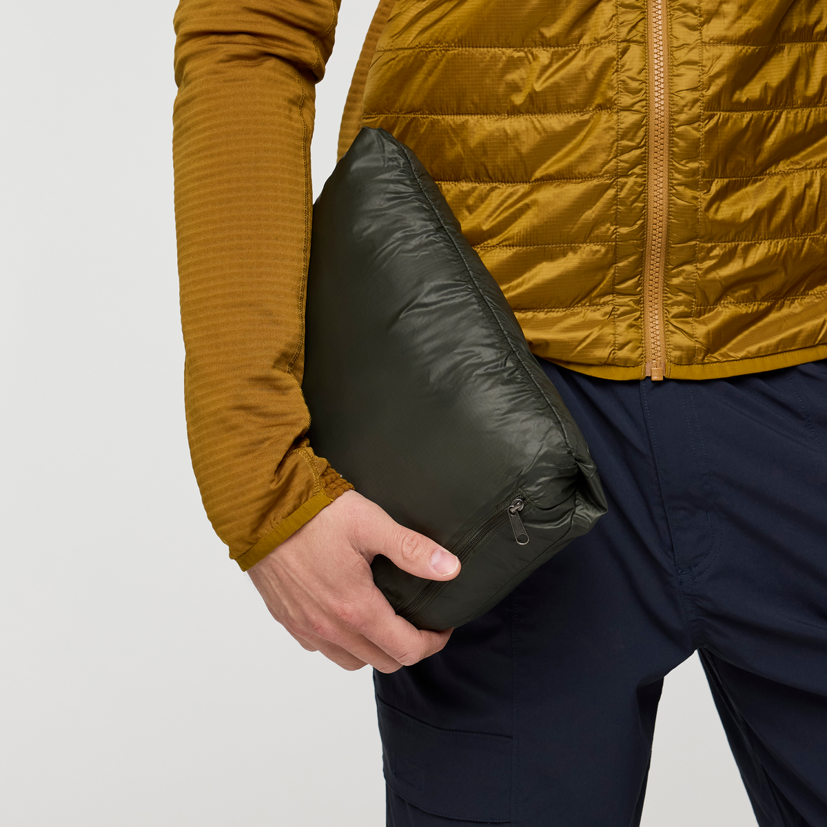 Fuego Max Down Hooded Jacket - Men's, Woods/Fatigue, Model Jackson