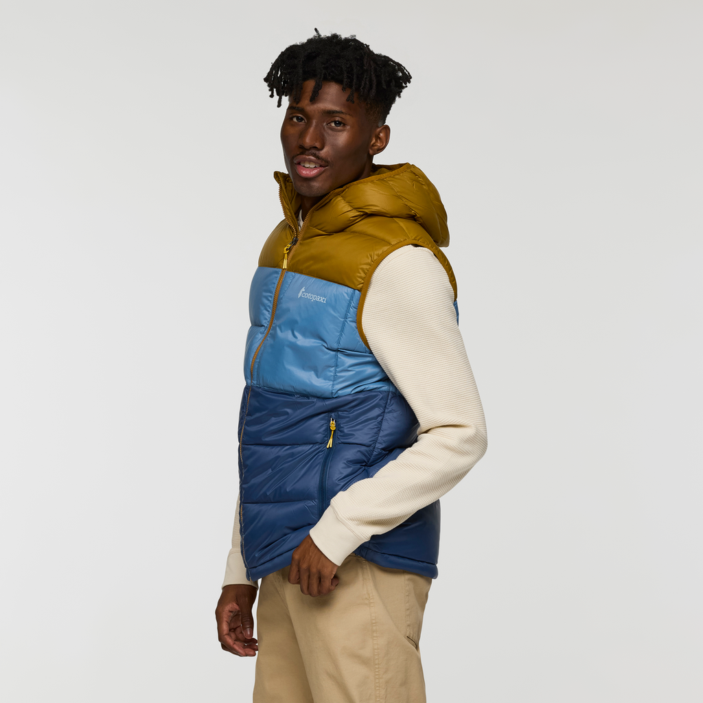 Fuego Max Down Vest - Men's, Bronze/Deep Sea, Model Nicolas