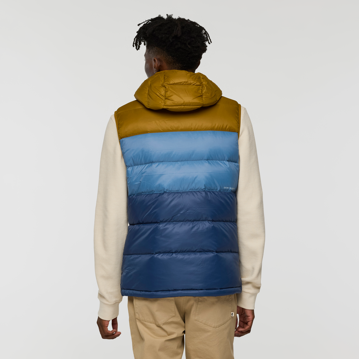 Fuego Max Down Vest - Men's, Bronze/Deep Sea, Model Nicolas