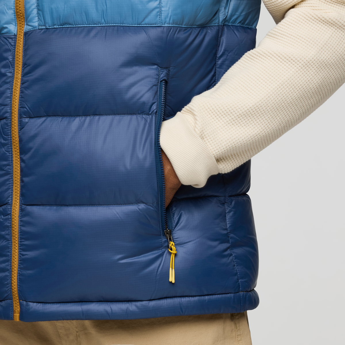 Fuego Max Down Vest - Men's, Bronze/Deep Sea, Model Nicolas