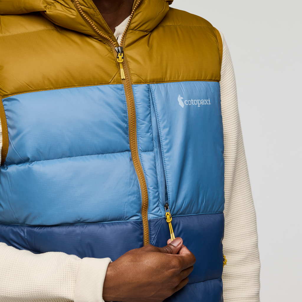 Fuego Max Down Vest - Men's, Bronze/Deep Sea, Model Nicolas