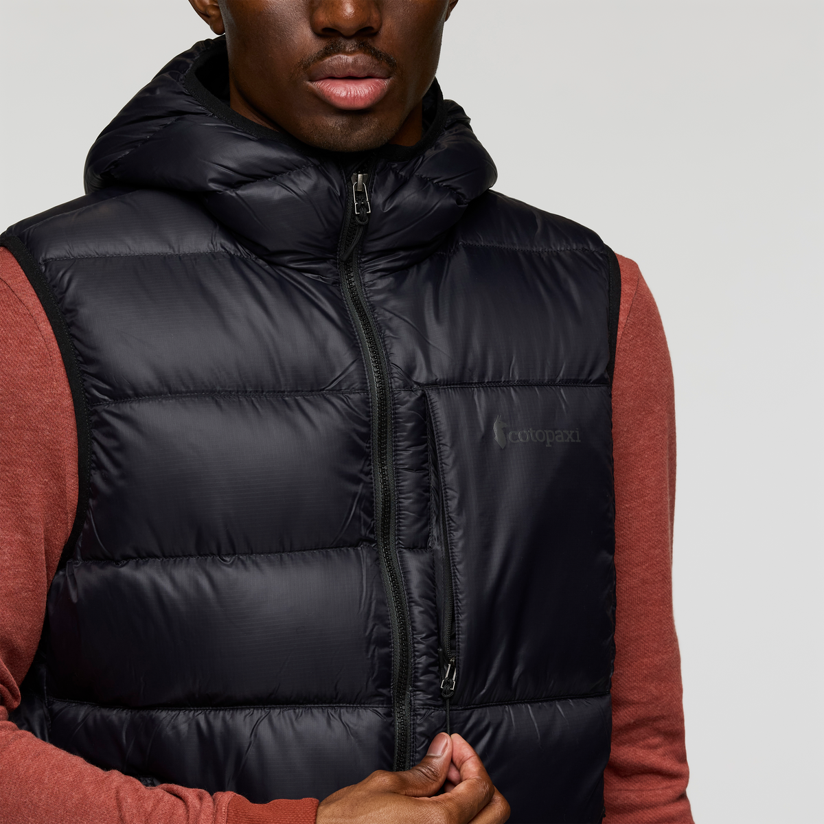 Fuego Max Down Vest - Men's, Cotopaxi Black, Model Nicolas