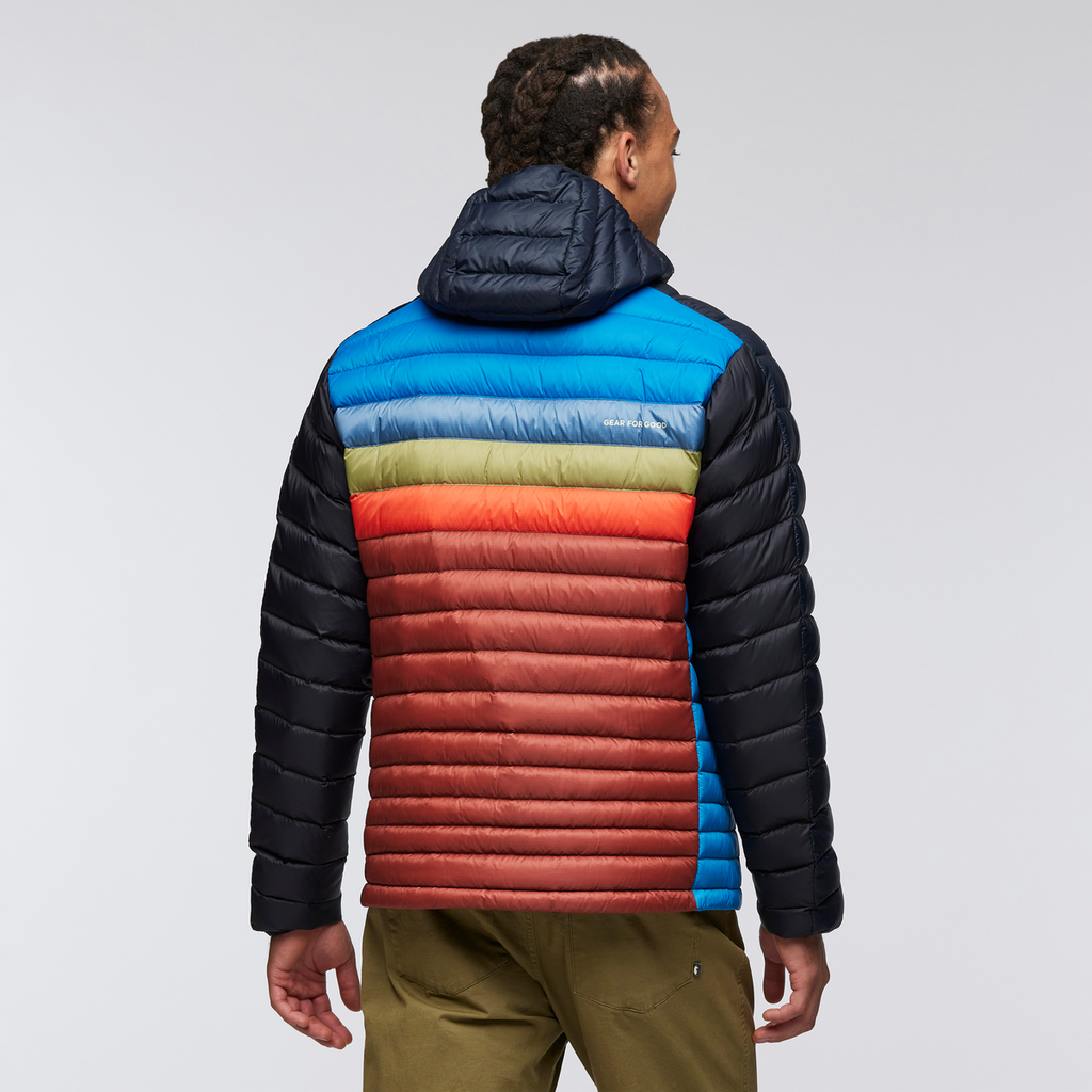 Funky Fuego Down Hooded Jacket - Men's, Carbon Combo, Model Kai