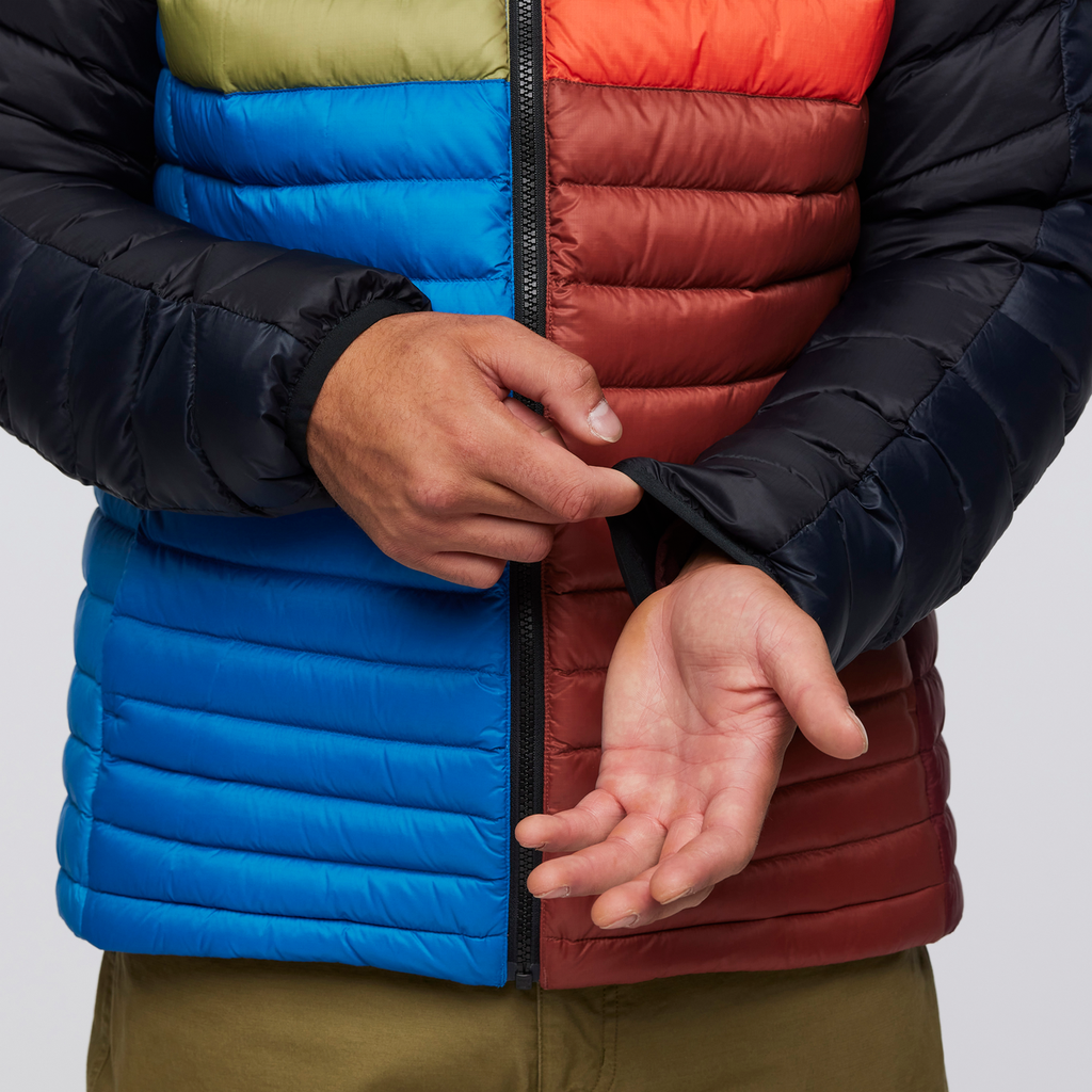 Funky Fuego Down Hooded Jacket - Men's, Carbon Combo, Model Kai