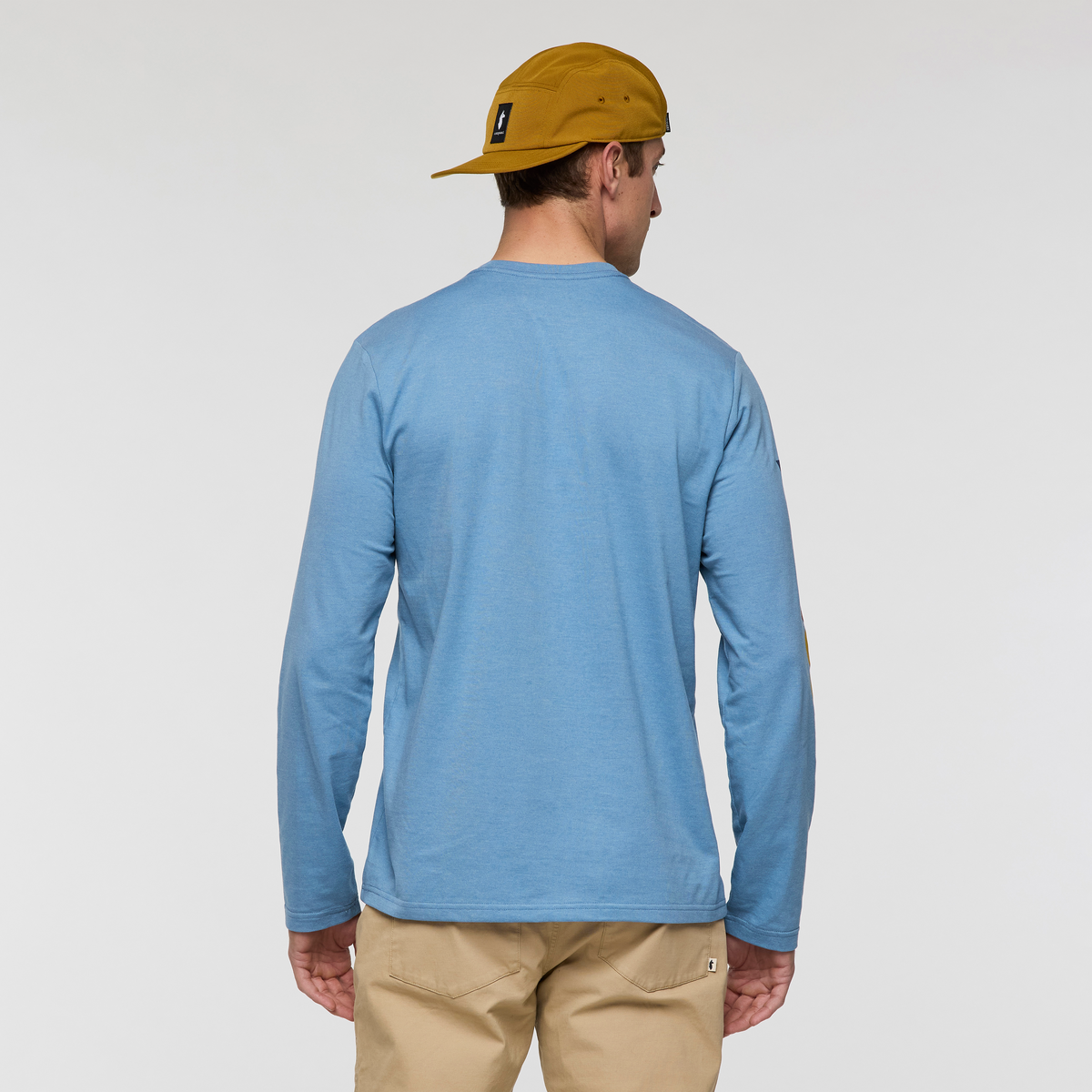Geo Do Good Long-Sleeve T-Shirt - Men's, Fjord, Model Jackson