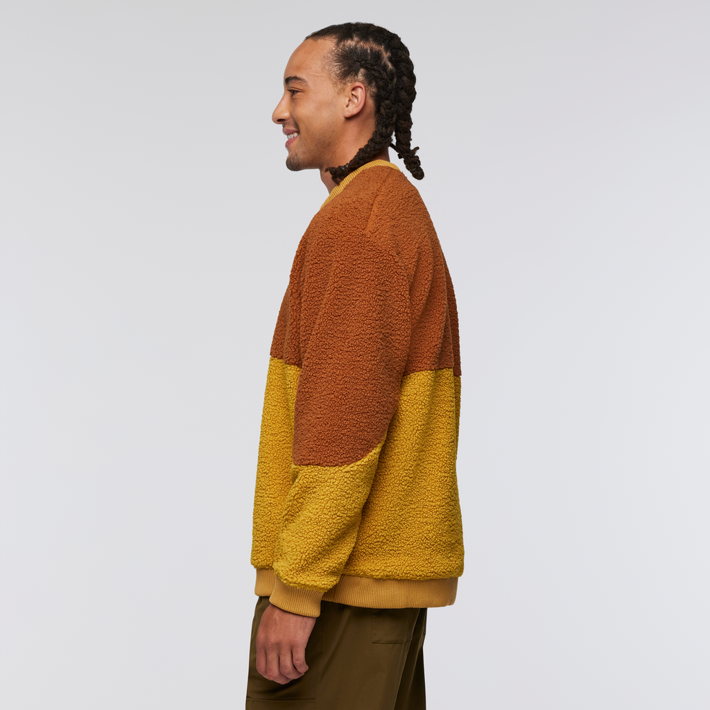 High Pile Fleece Crew - Men's, Sienna/Amber, Model Kai