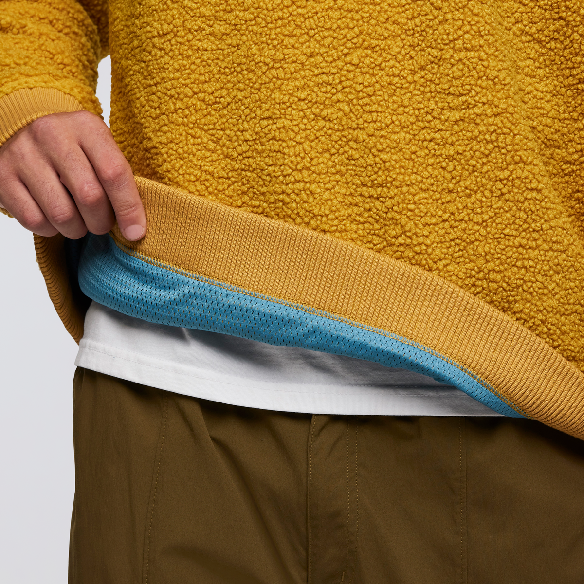 High Pile Fleece Crew - Men's, Sienna/Amber, Model Kai