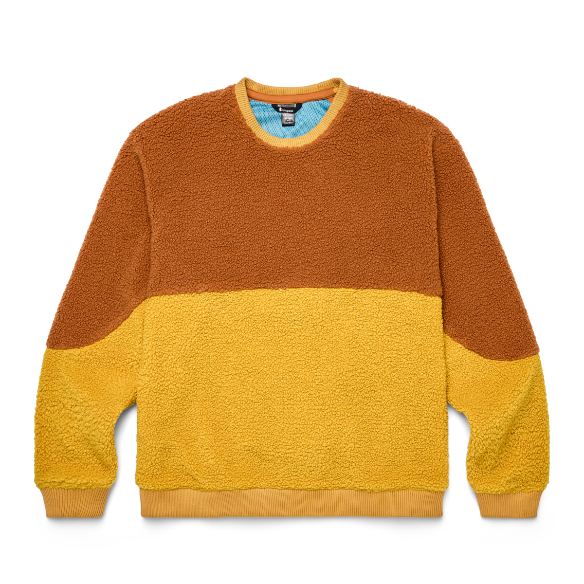 High Pile Fleece Crew - Men's, Sienna/Amber, Detail