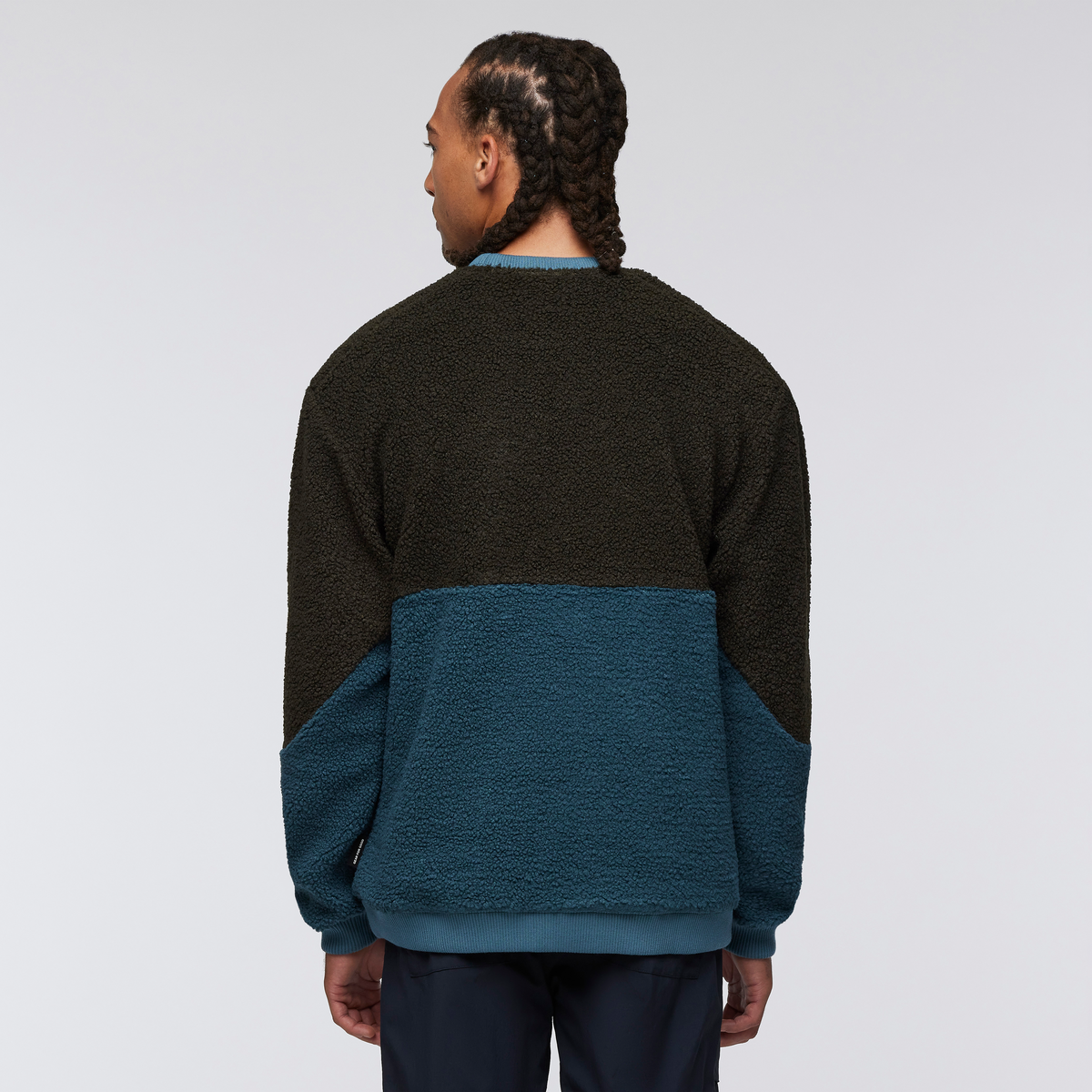 High Pile Fleece Crew - Men's, Woods/Blue Spruce, Model Kai