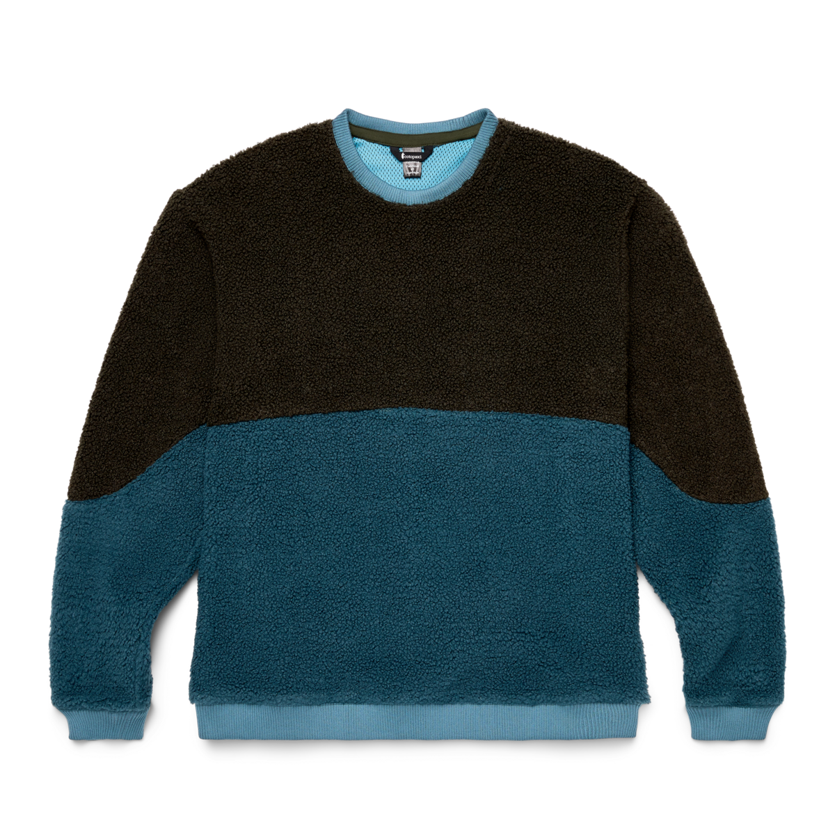 High Pile Fleece Crew - Men's, Woods/Blue Spruce, Detail
