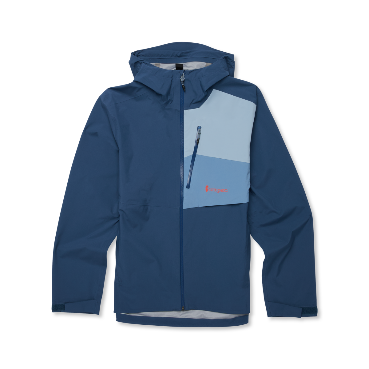 Impermeo 3L Hooded Shell Jacket - Men's, Deep Sea, Model Jackson