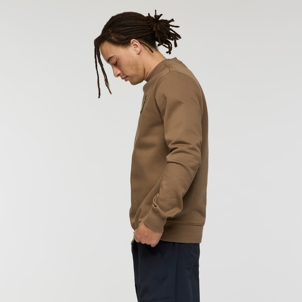 Lava Llama Crew Sweatshirt - Men's, Dune, Model Kai