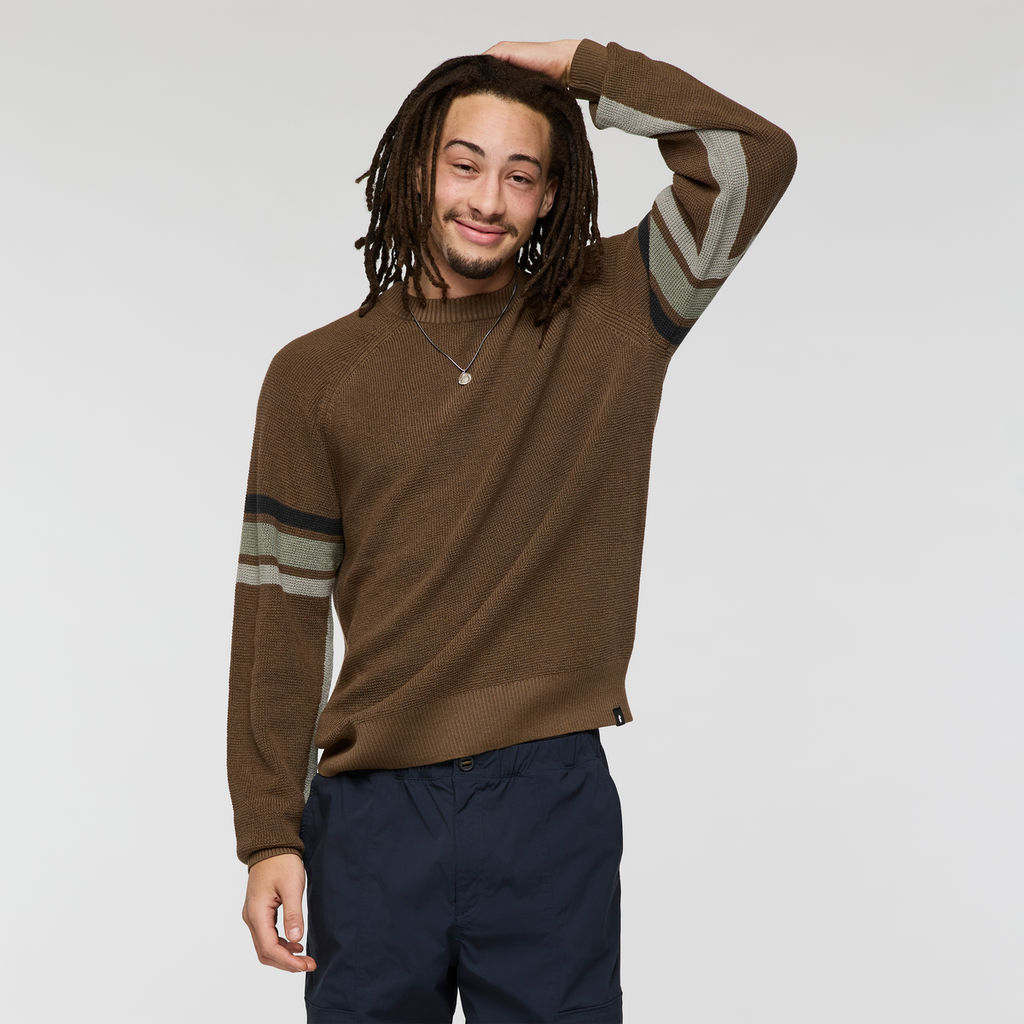 Libre Waffle Crew Sweater - Men's, Dune, Model Kai