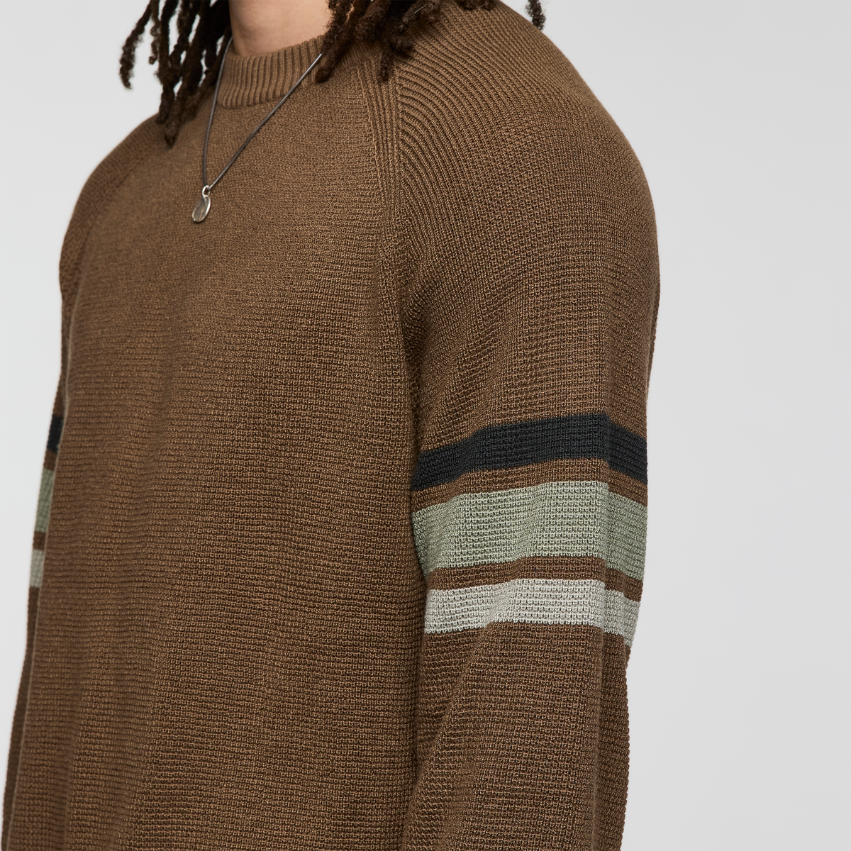 Libre Waffle Crew Sweater - Men's, Dune, Model Kai