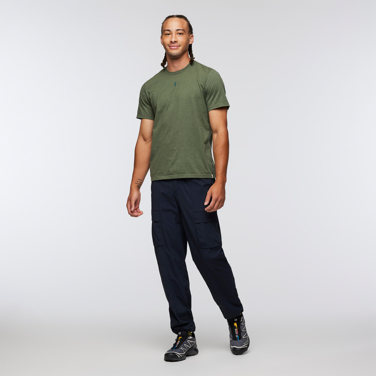 Llama Icon T-Shirt - Men's, Fatigue, Model Kai