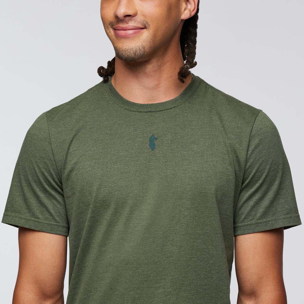 Llama Icon T-Shirt - Men's, Fatigue, Model Kai