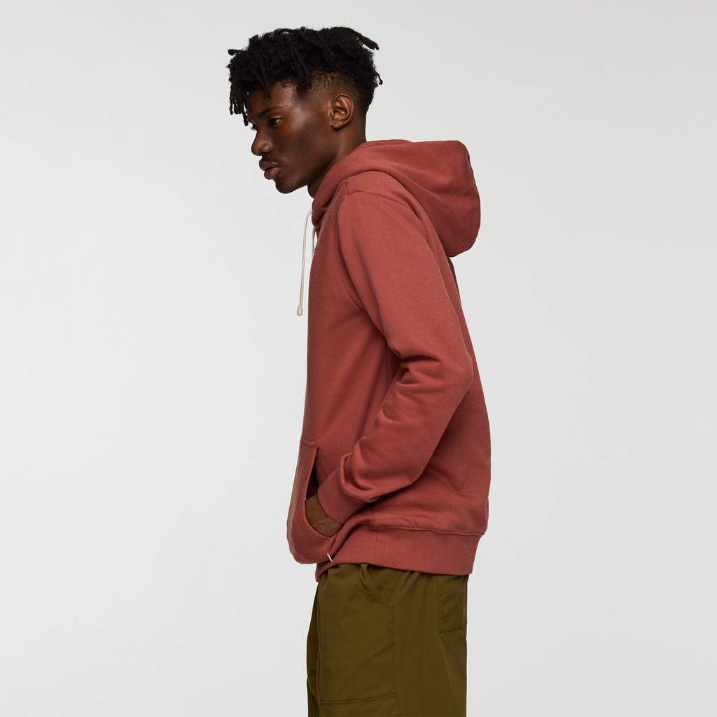 Llama Patch Pullover Hoodie - Men's, Nutmeg, Model Nicolas