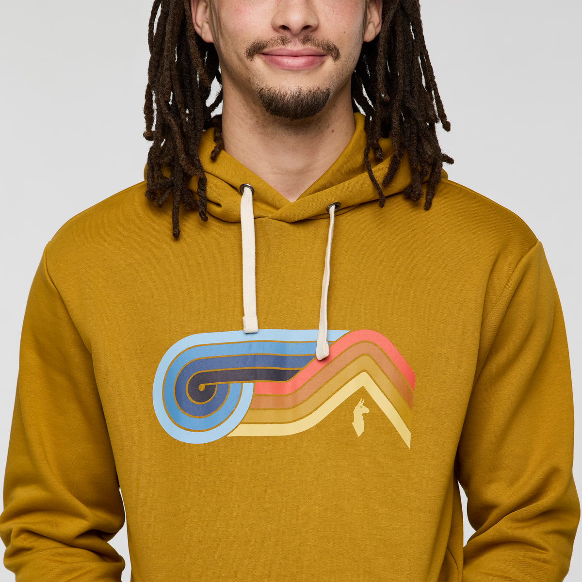 Melting Sunset Pullover Hoodie - Men's, Bronze, Model Kai