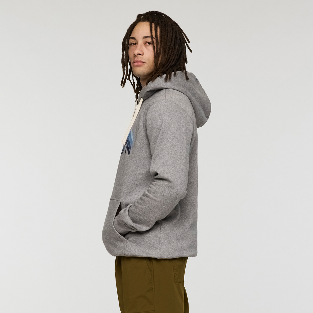 Melting Sunset Pullover Hoodie - Men's, Heather Grey, Model Kai