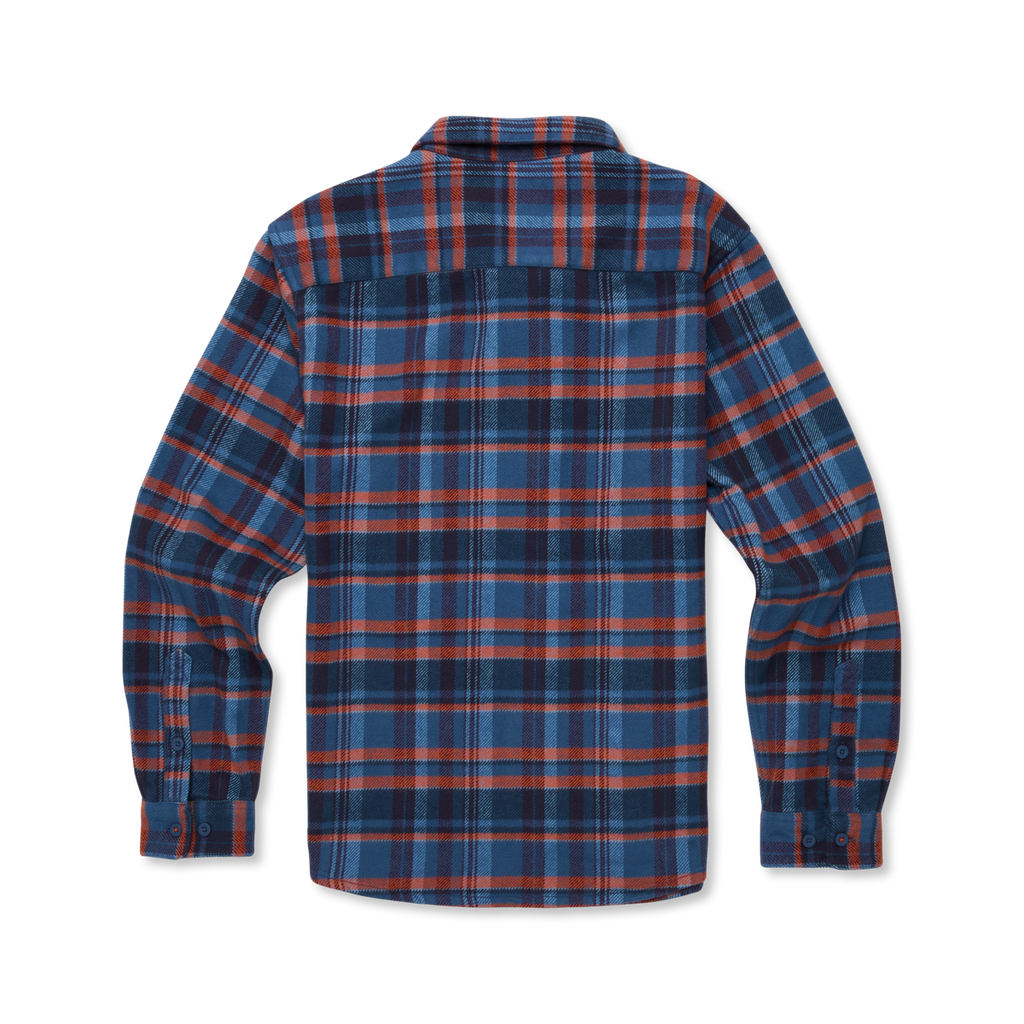 Mero Organic Flannel Shirt - Men's, Deep Sea/Fjord Plaid, Model Nicolas