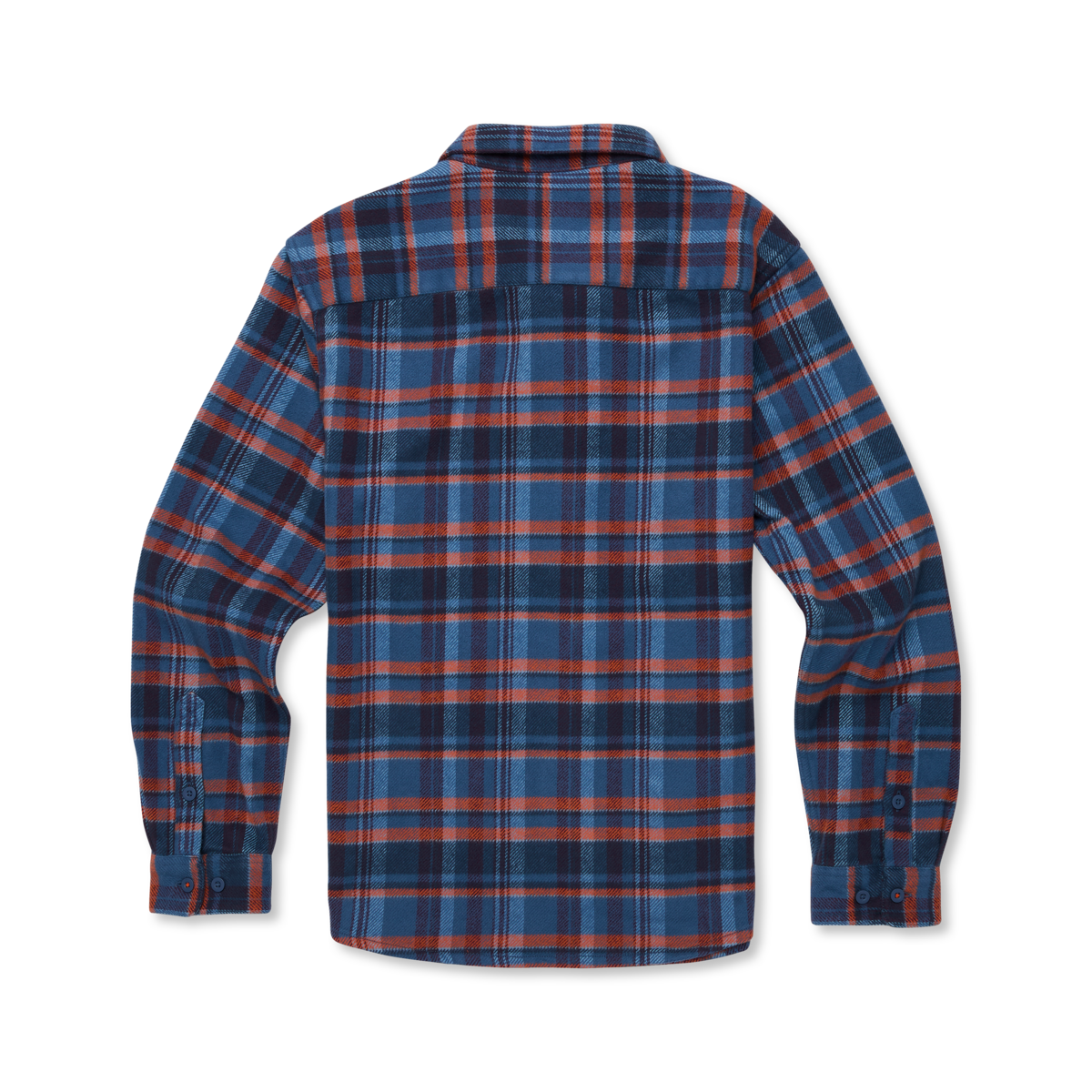 Mero Organic Flannel Shirt - Men's, Deep Sea/Fjord Plaid, Model Nicolas