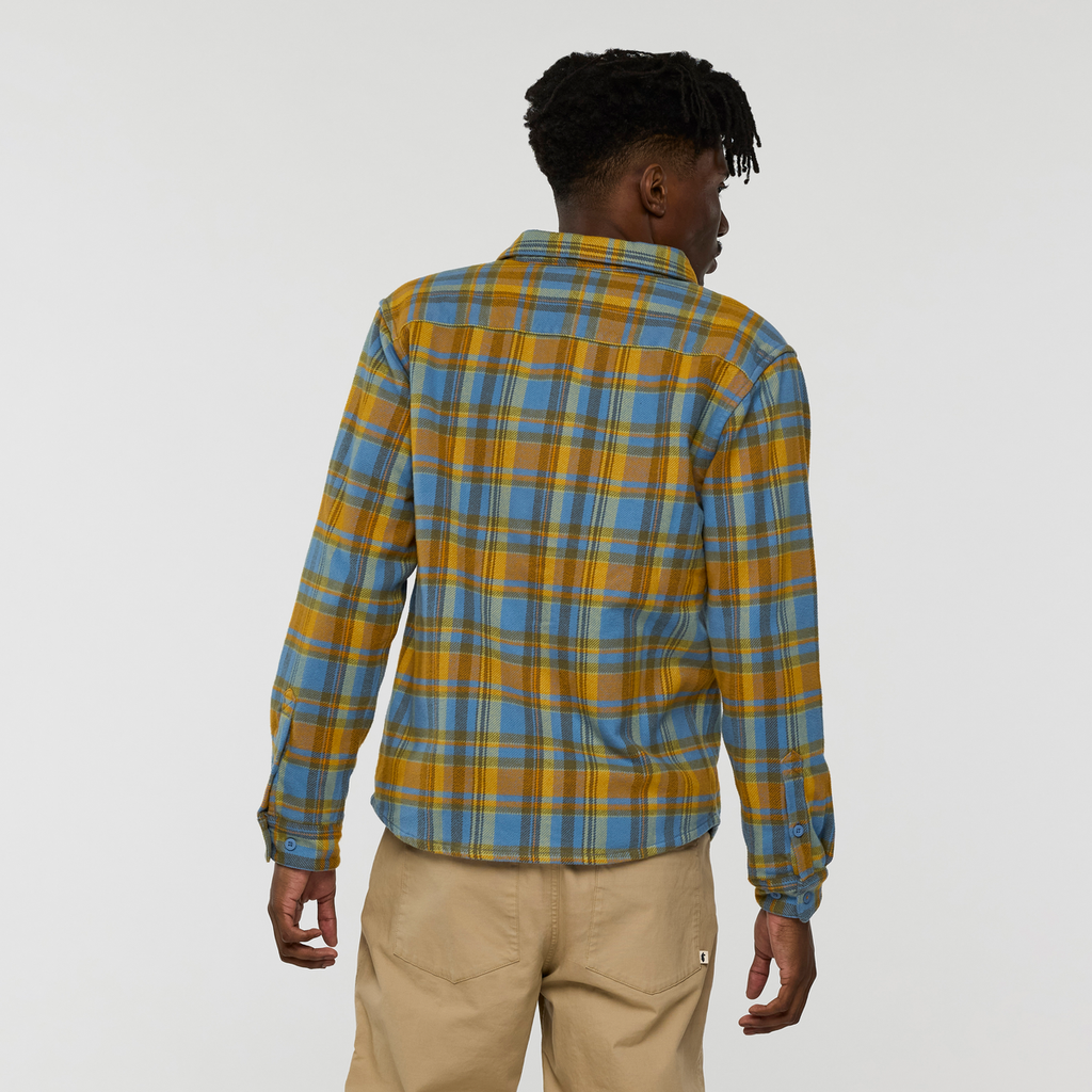 Mero Organic Flannel Shirt - Men's, Fjord/Seed Plaid, Model Nicolas