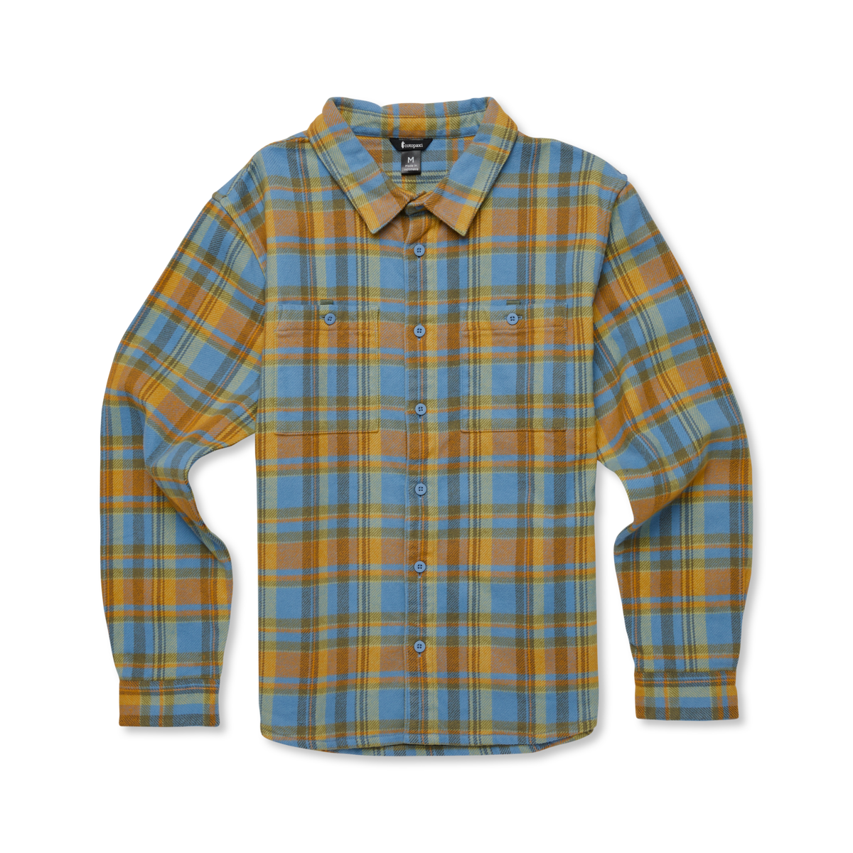 Mero Organic Flannel Shirt - Men's, Fjord/Seed Plaid